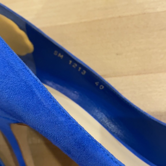 Dior Pointy Toe Cherie Pumps in cobalt suede - Picture 5 of 10